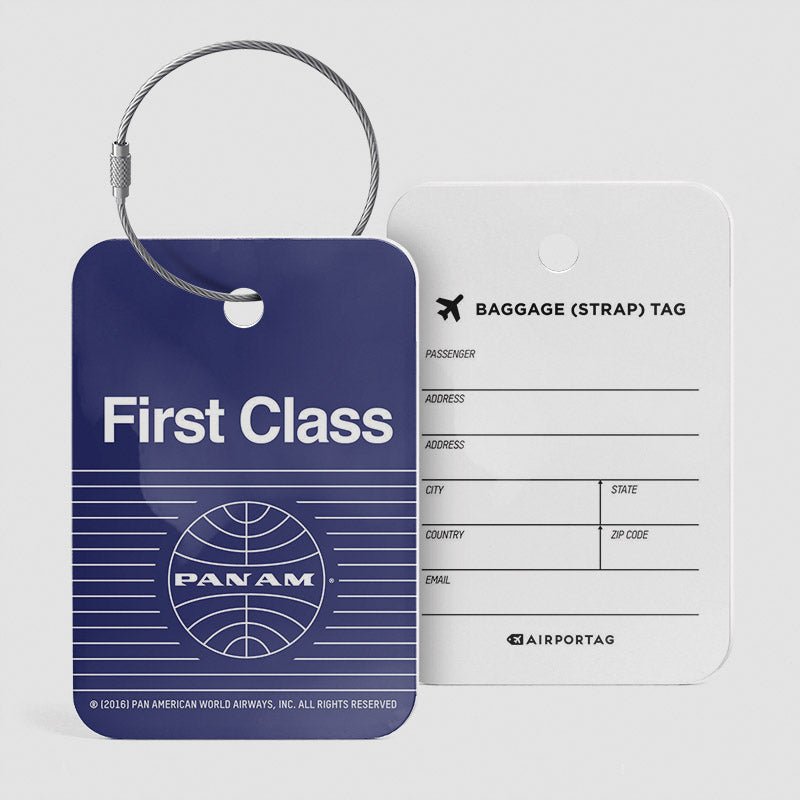 Pan Am First Class - Luggage Tag