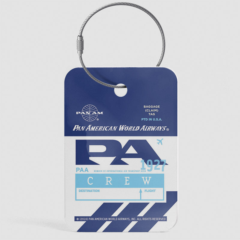 PA - Pan Am - Luggage Tag