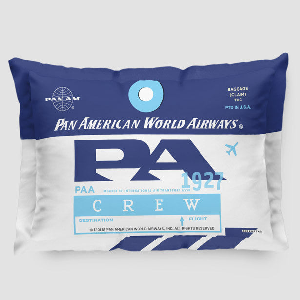 PA - Pan Am - Pillow Sham - Airportag