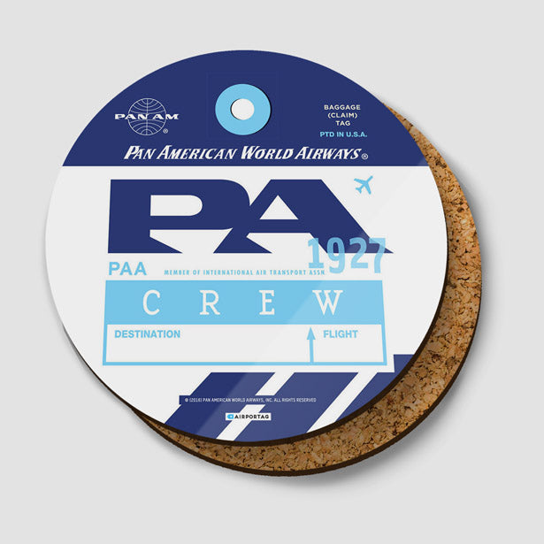 PA - Pan Am - Coaster - Airportag