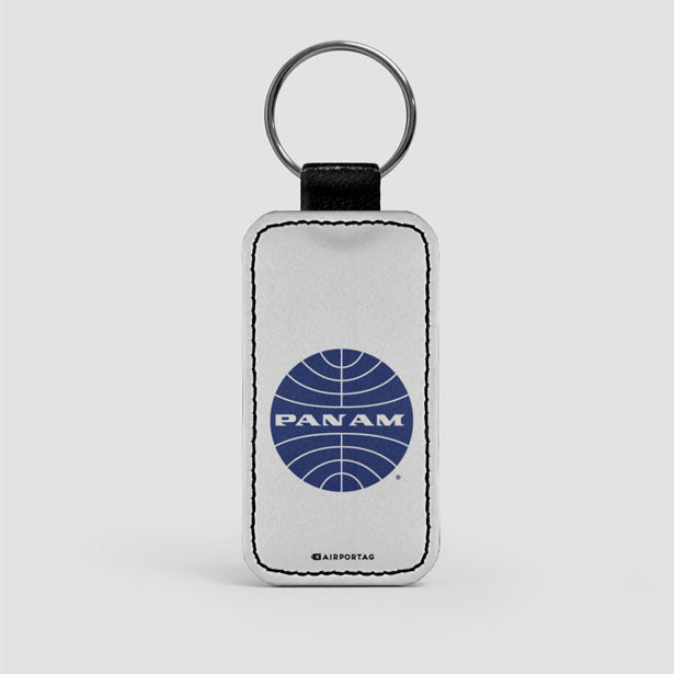 Pan Am Logo - Leather Keychain - Airportag