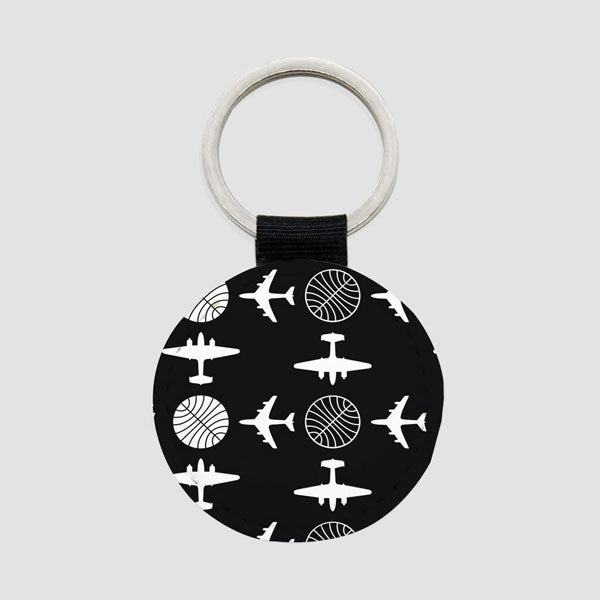 Pan Am Plane Pattern - Round Keychain