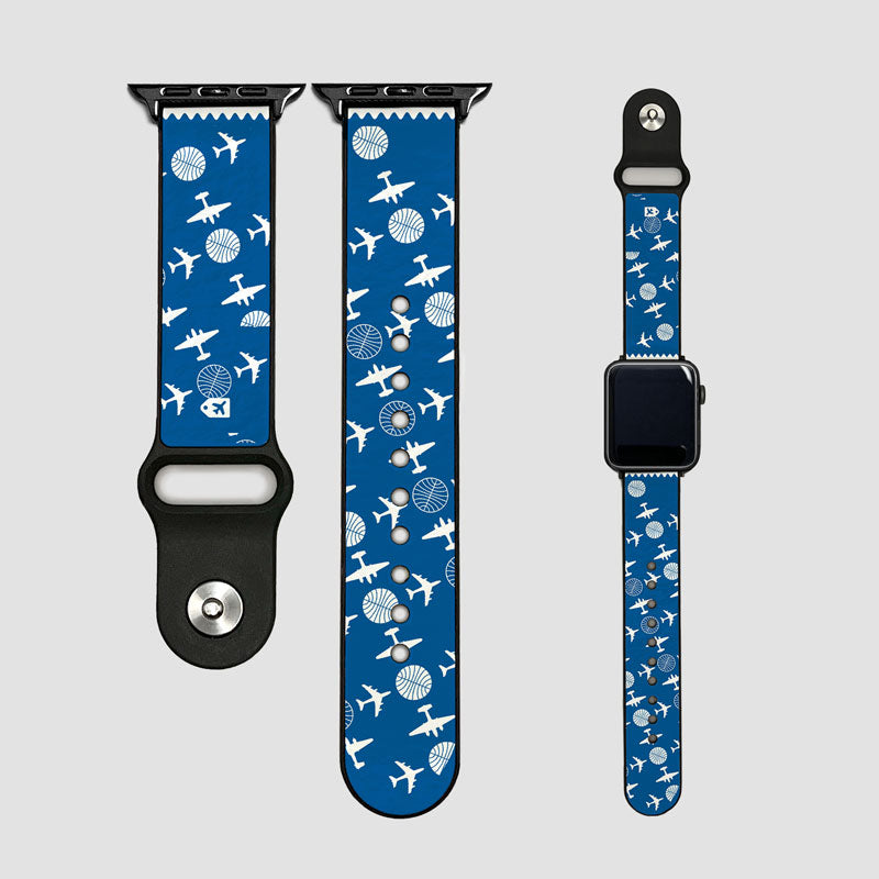 Pan Am Plane Pattern - Apple Watch Band