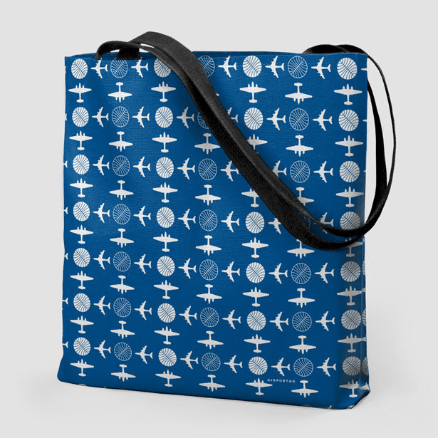 Pan Am Plane Pattern - Tote Bag - Airportag