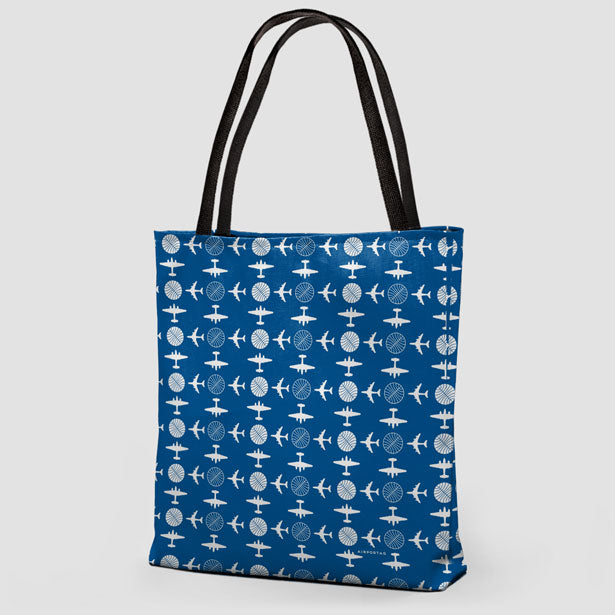 Pan Am Plane Pattern - Tote Bag - Airportag