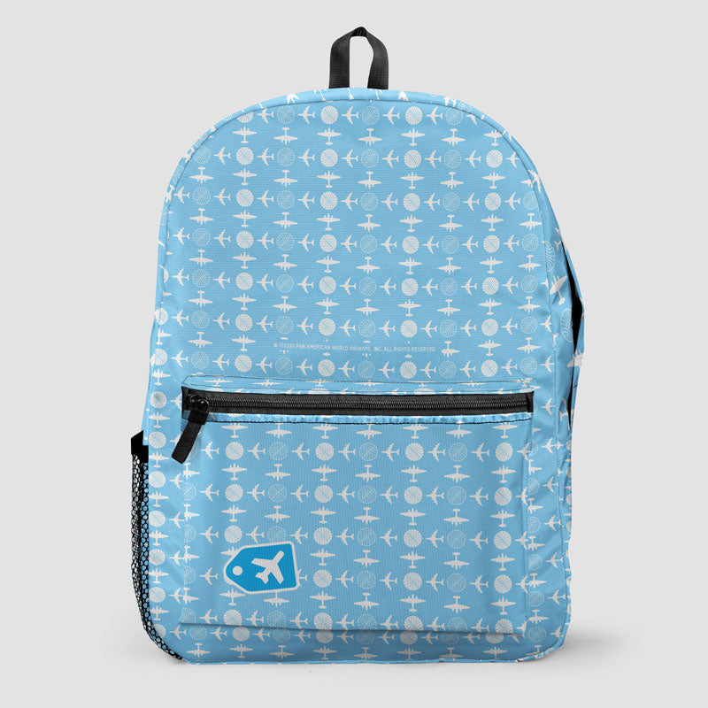 Pan Am Plane Pattern - Backpack - Airportag