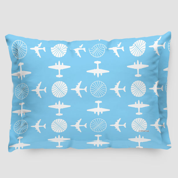 Pan Am Plane Pattern - Pillow Sham - Airportag
