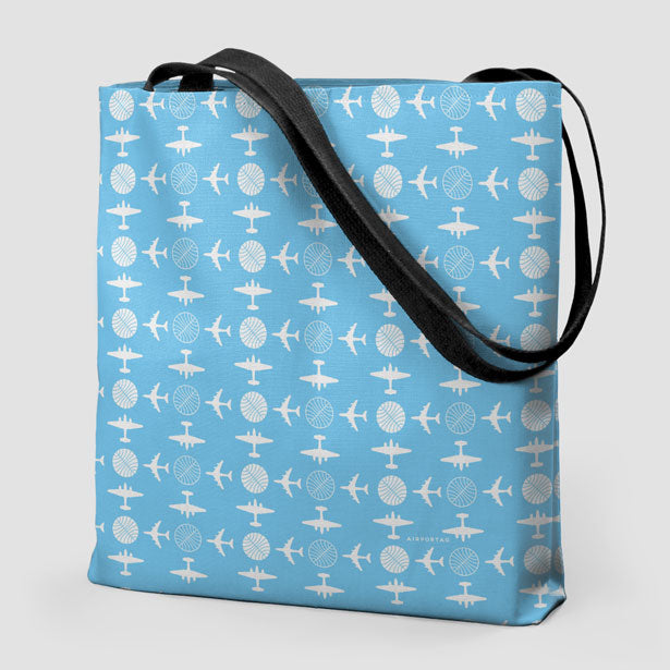 Pan Am Plane Pattern - Tote Bag - Airportag