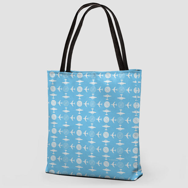 Pan Am Plane Pattern - Tote Bag - Airportag