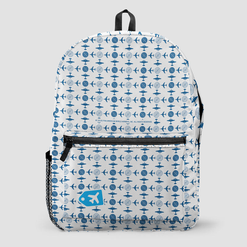 Pan Am Plane Pattern - Backpack - Airportag