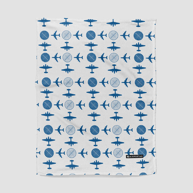 Pan Am Plane Pattern - Blanket - Airportag