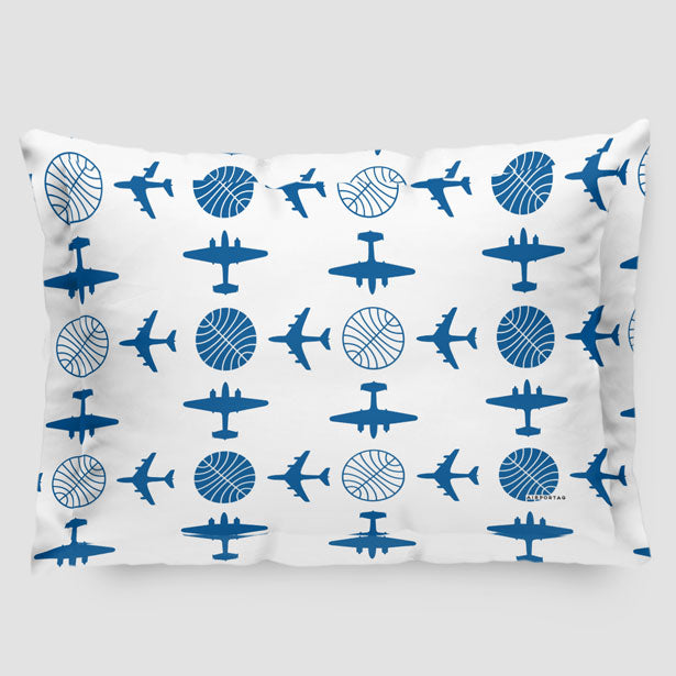 Pan Am Plane Pattern - Pillow Sham - Airportag