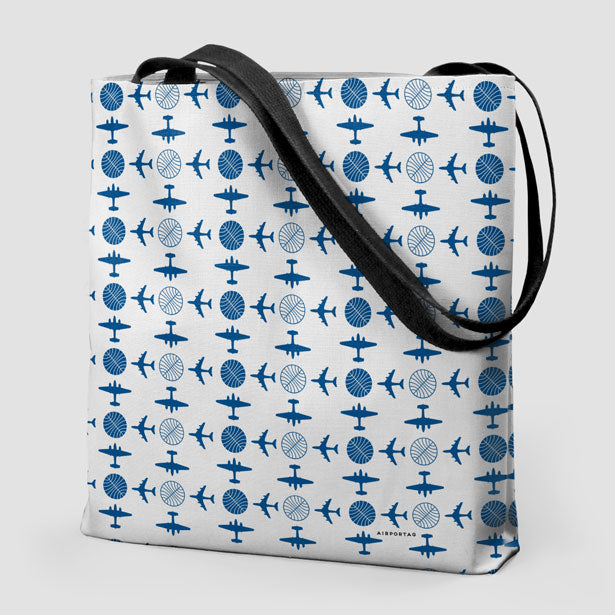 Pan Am Plane Pattern - Tote Bag - Airportag