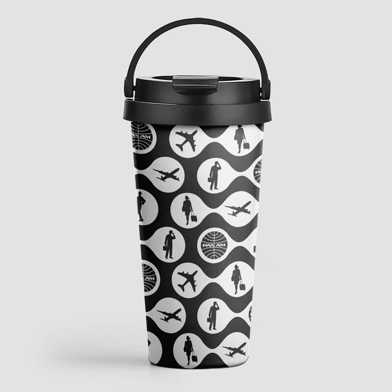 Black & White Silhouette Stainless Steel Water Bottle