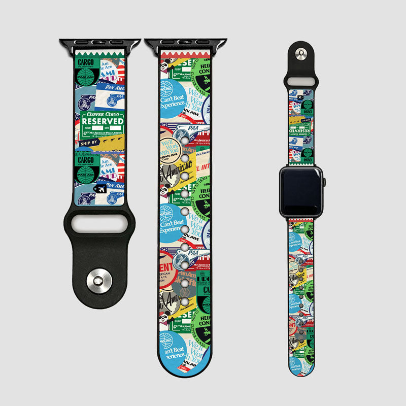 Pan Am Stickers - Apple Watch Band