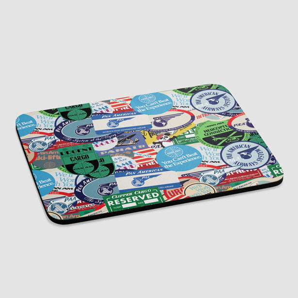 Pan Am Stickers - Mousepad - Airportag
