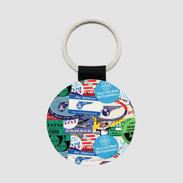 Pan Am Stickers - Round Keychain