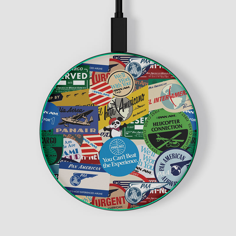 Pan Am Stickers - Wireless Charger