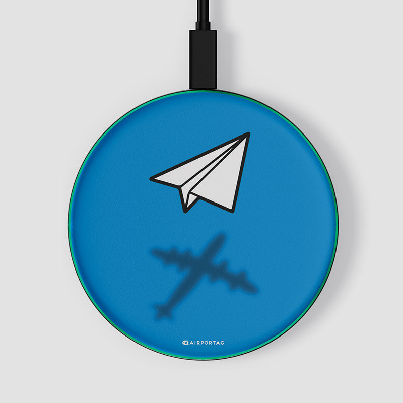 Paper Plane Shadow - Wireless Charger