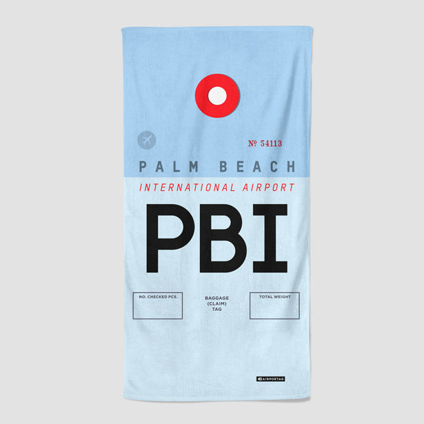 PBI - Beach Towel - Airportag