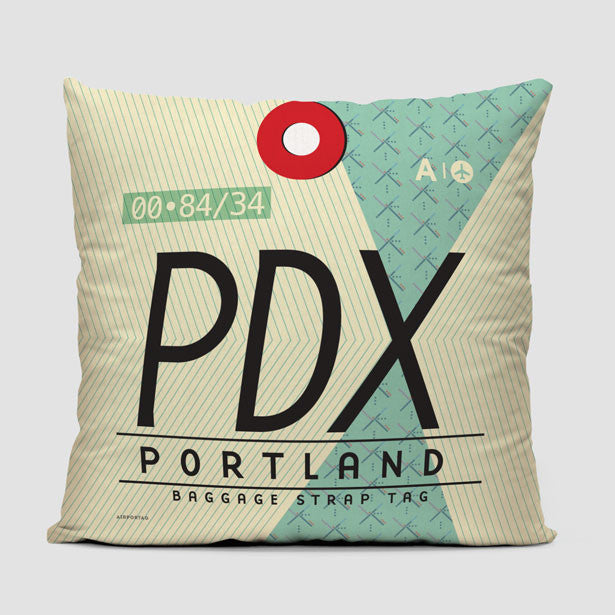 PDX - Throw Pillow - Airportag
