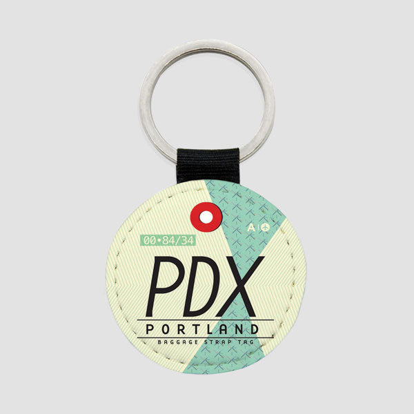 PDX - ラウンド キーチェーン