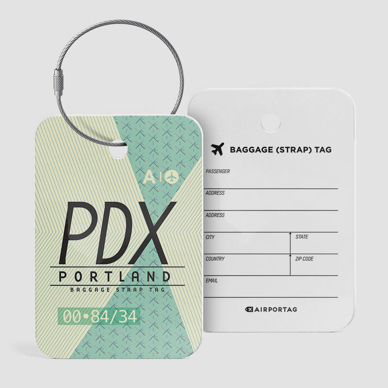 PDX - Étiquette de bagage
