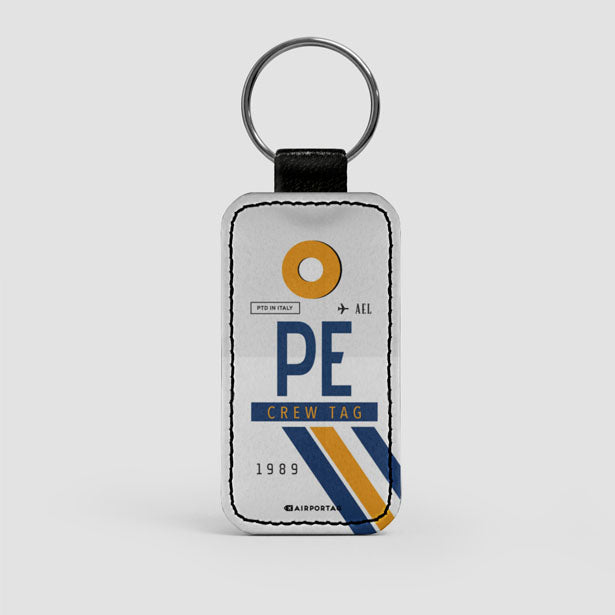 PE - Leather Keychain - Airportag