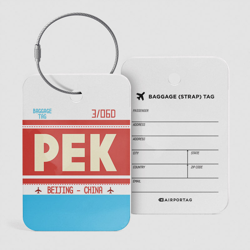 PEK - Étiquette de bagage
