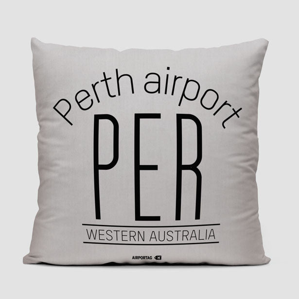 PER Letters - Throw Pillow - Airportag