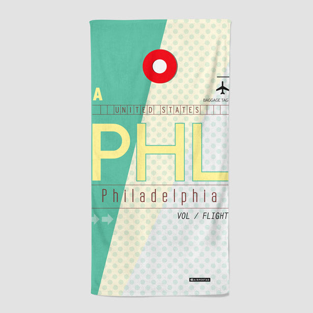 PHL - Beach Towel - Airportag