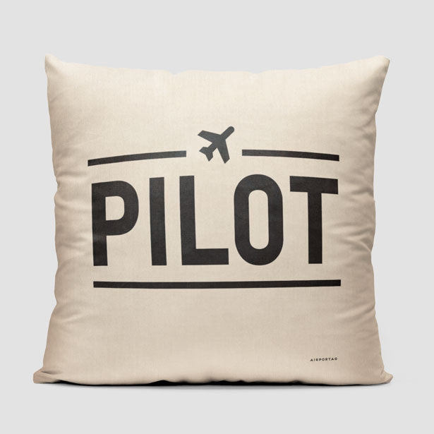 Pilot - Throw Pillow - Airportag