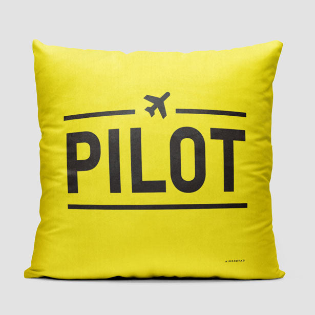 Pilot - Throw Pillow - Airportag