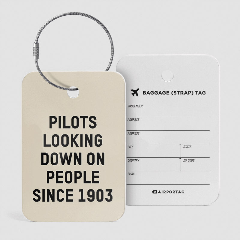 Les pilotes méprisent les gens depuis 1903 - Étiquette de bagage