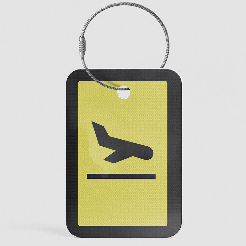Arrivée en avion - Étiquette de bagage
