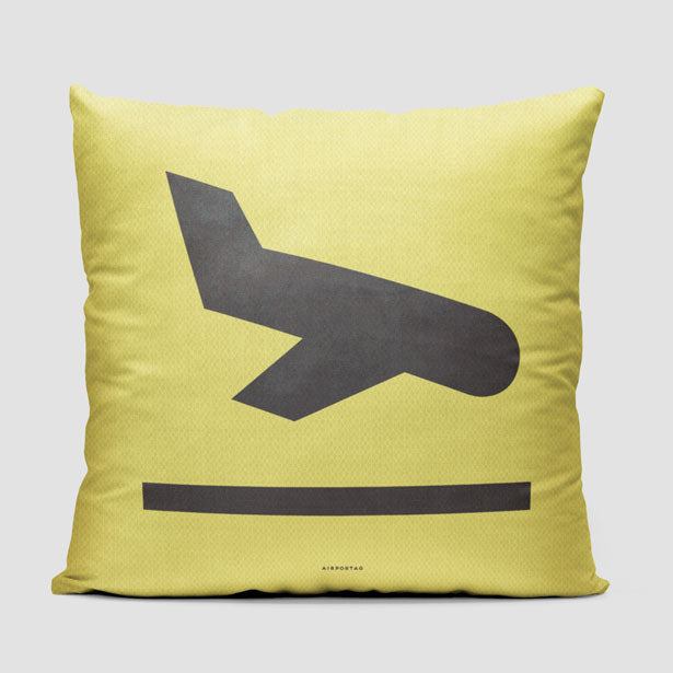 Plane Arrival - Throw Pillow - Airportag