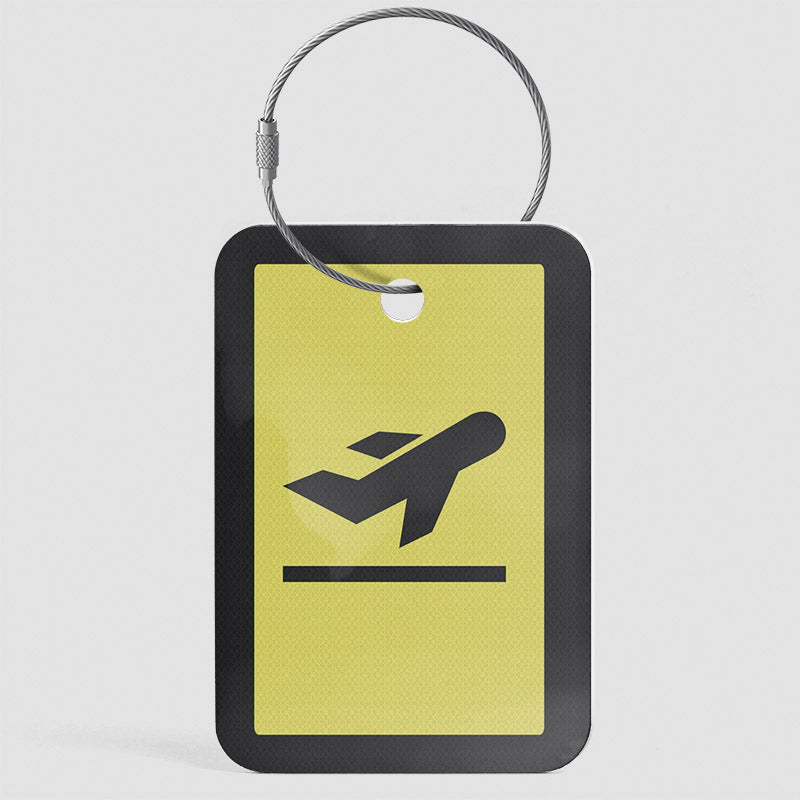Départ de l'avion - Étiquette de bagage