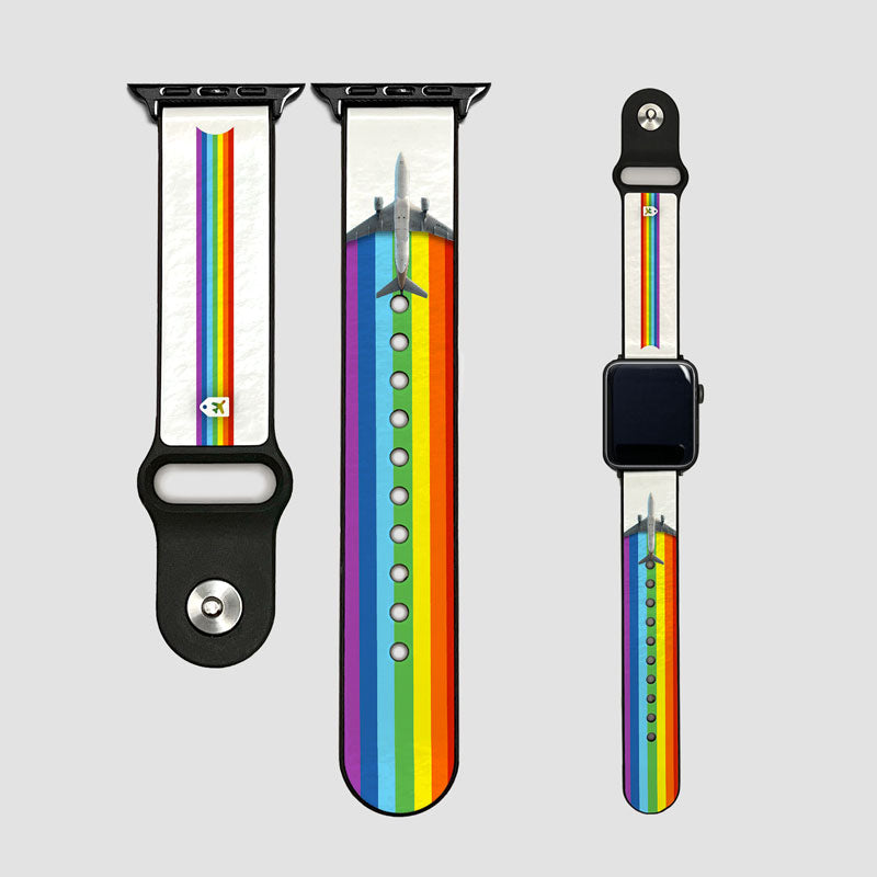 Plane Flying Rainbow - Apple Watch Band