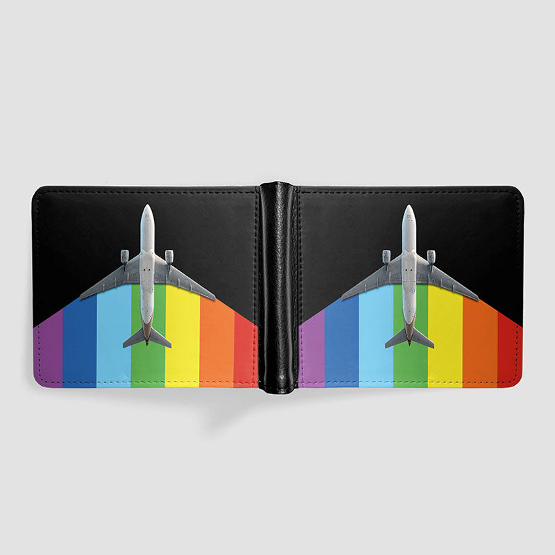 Plane Flying Rainbow - Men's Wallet