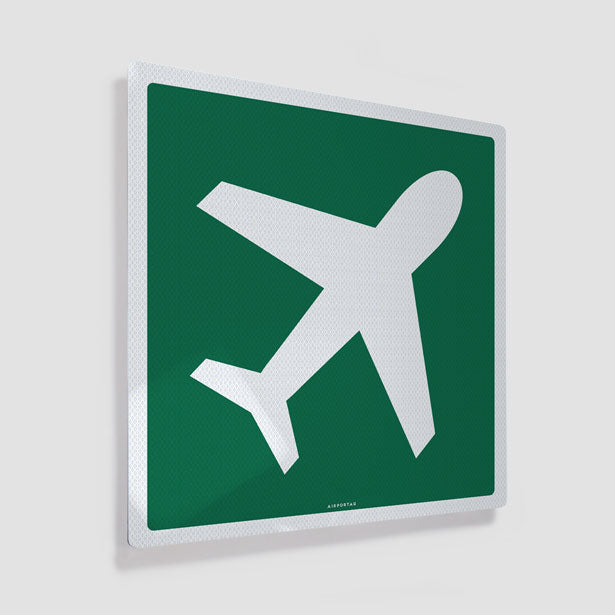 Airplane Sign - Metal Print - Airportag