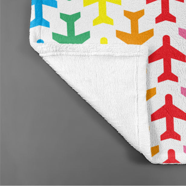 Planes Rainbow - Blanket - Airportag