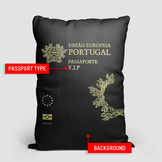Portugal - Passport Rectangular Pillow - Airportag