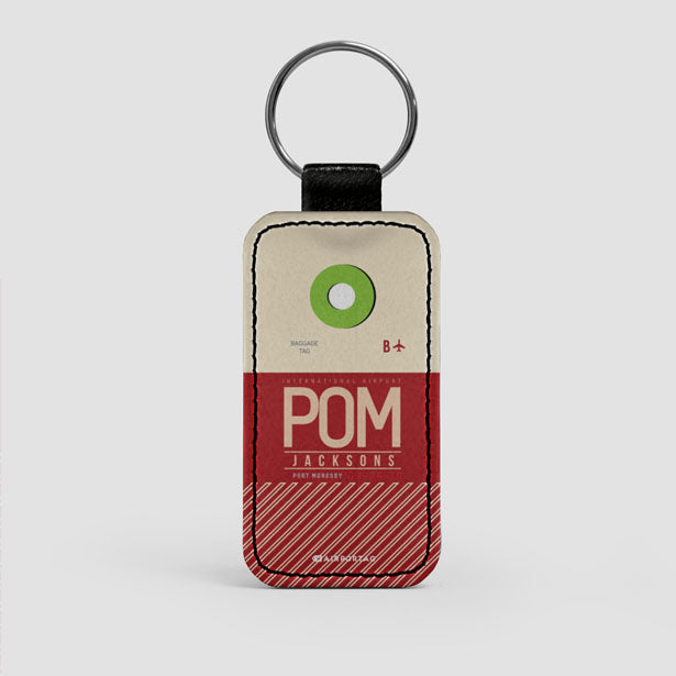 POM - Leather Keychain - Airportag