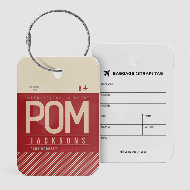 POM - Étiquette de bagage