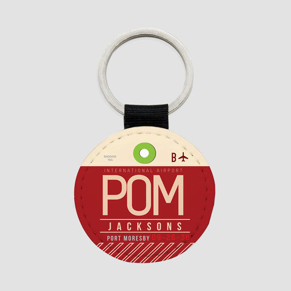 POM - Round Keychain
