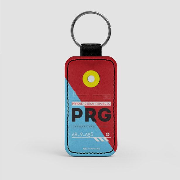 PRG - Leather Keychain - Airportag