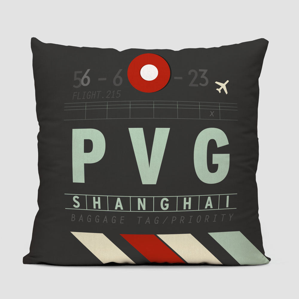 PVG - Throw Pillow - Airportag