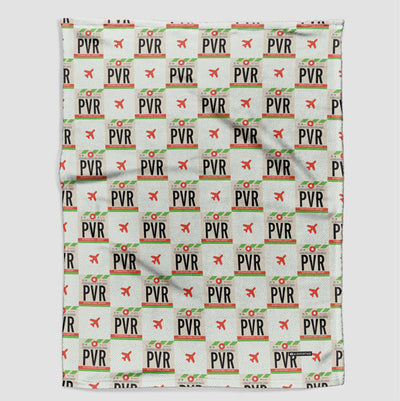 Throw Blanket - PVR airport code pattern.
