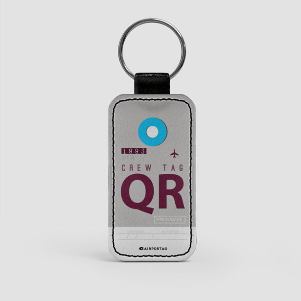 QR - Leather Keychain - Airportag