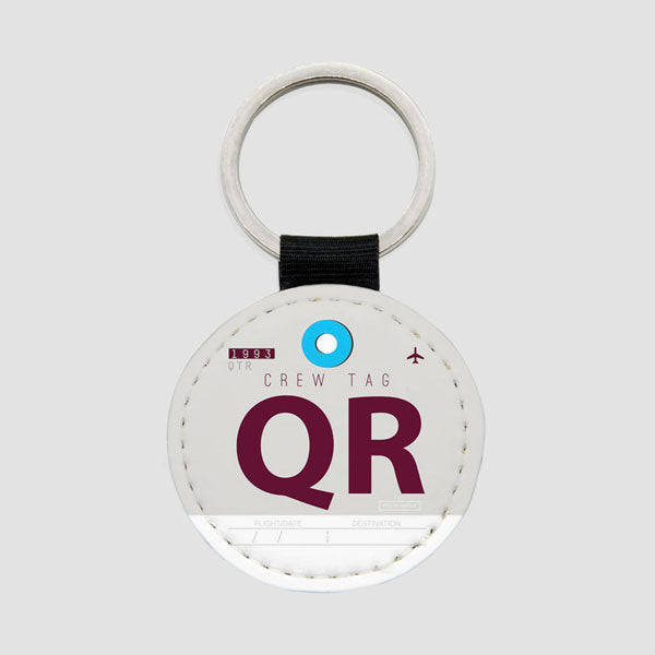 QR - Round Keychain